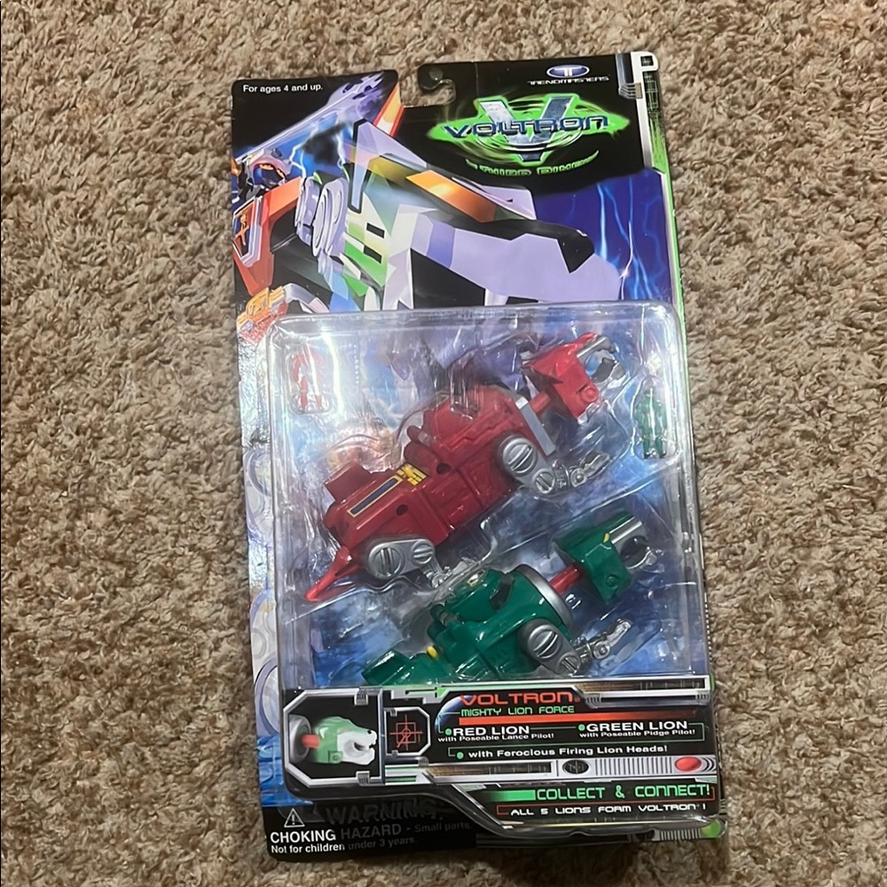 Voltron mighty lion force red lion green lion collect & connect